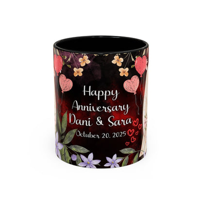 Happy Anniversary Mug (Customizable) Design 06 | 11oz Premium Mug by RSB HUB