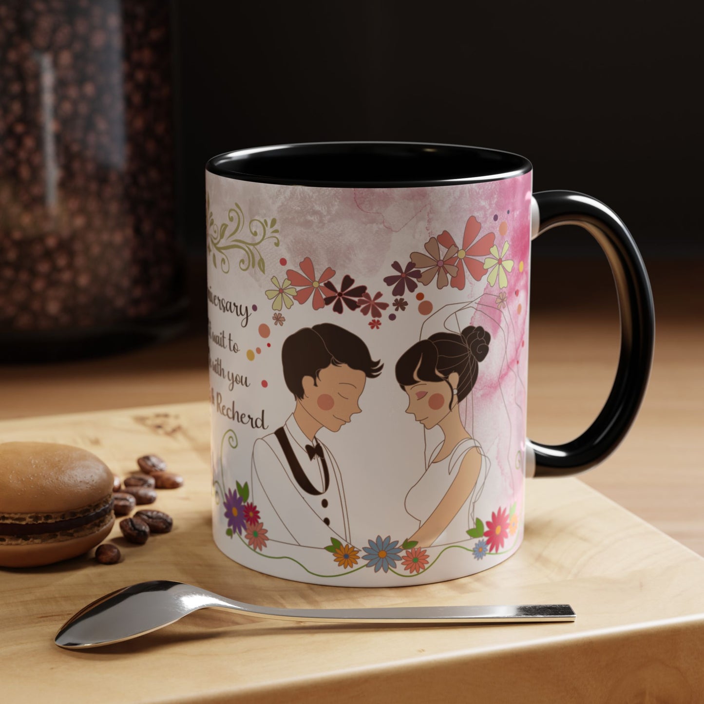 Happy Anniversary Mug (Customizable) Design 07 | 11oz Premium Mug by RSB HUB