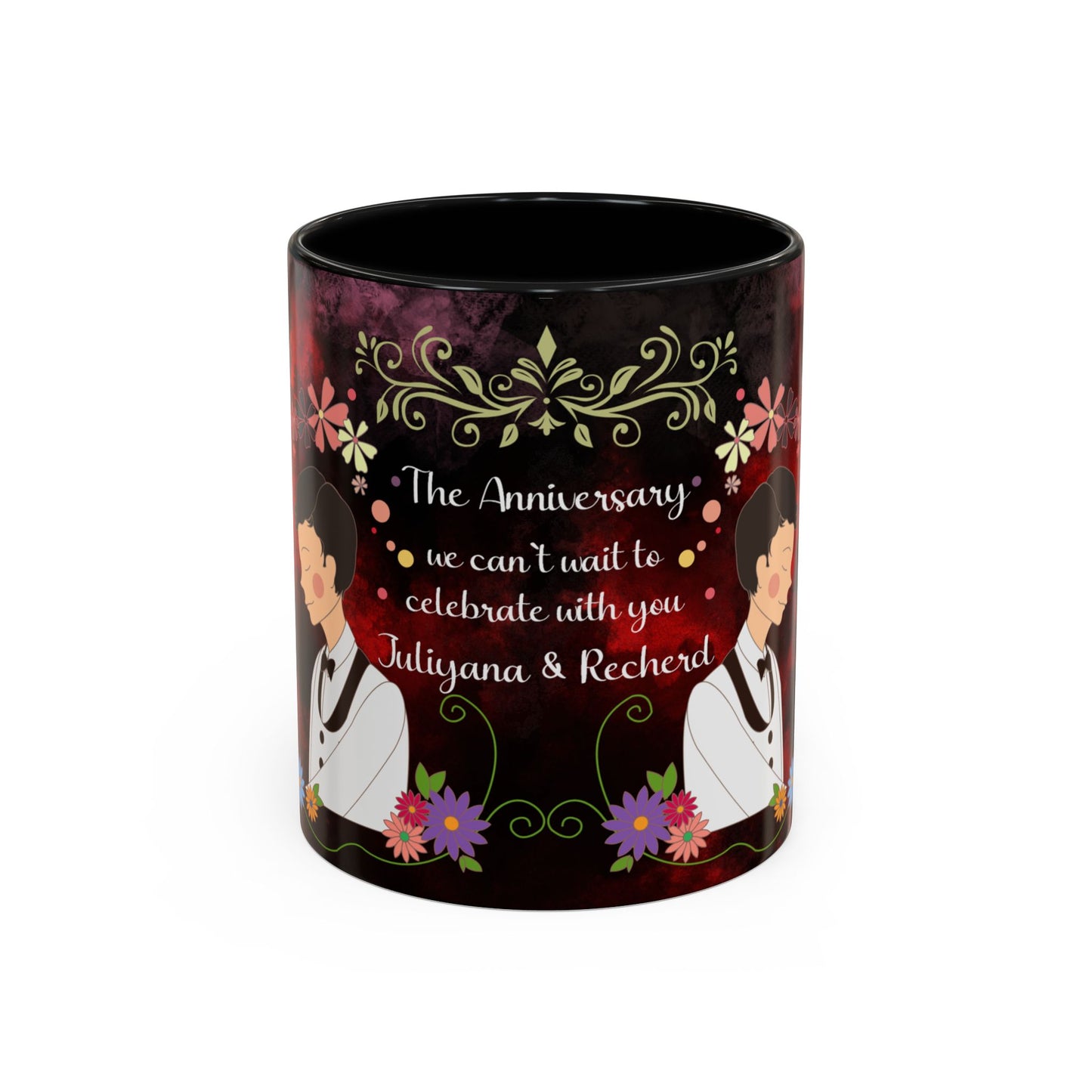 Happy Anniversary Mug (Customizable) Design 07 | 11oz Premium Mug by RSB HUB