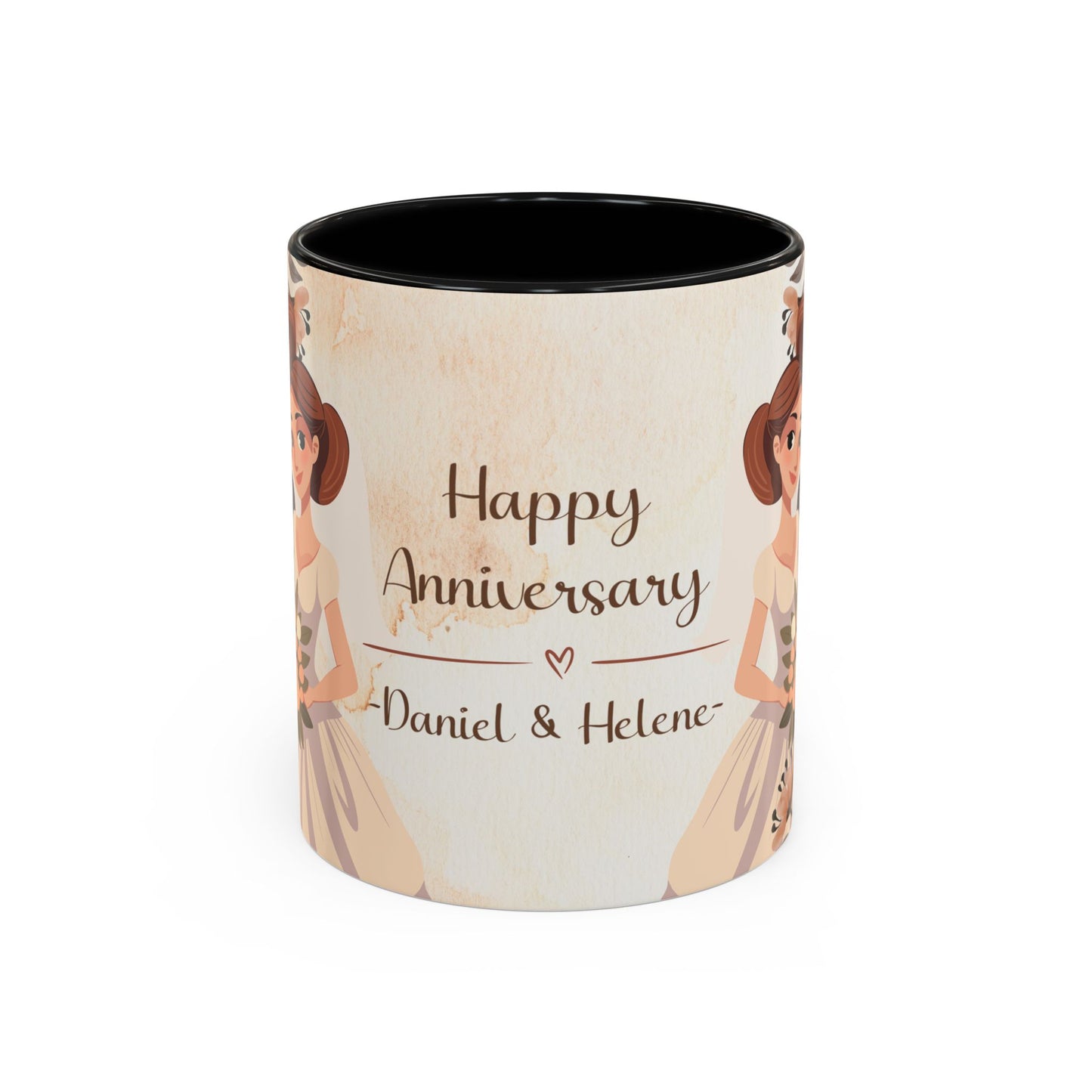 Happy Anniversary Mug (Customizable) Design 08 | 11oz Premium Mug by RSB HUB