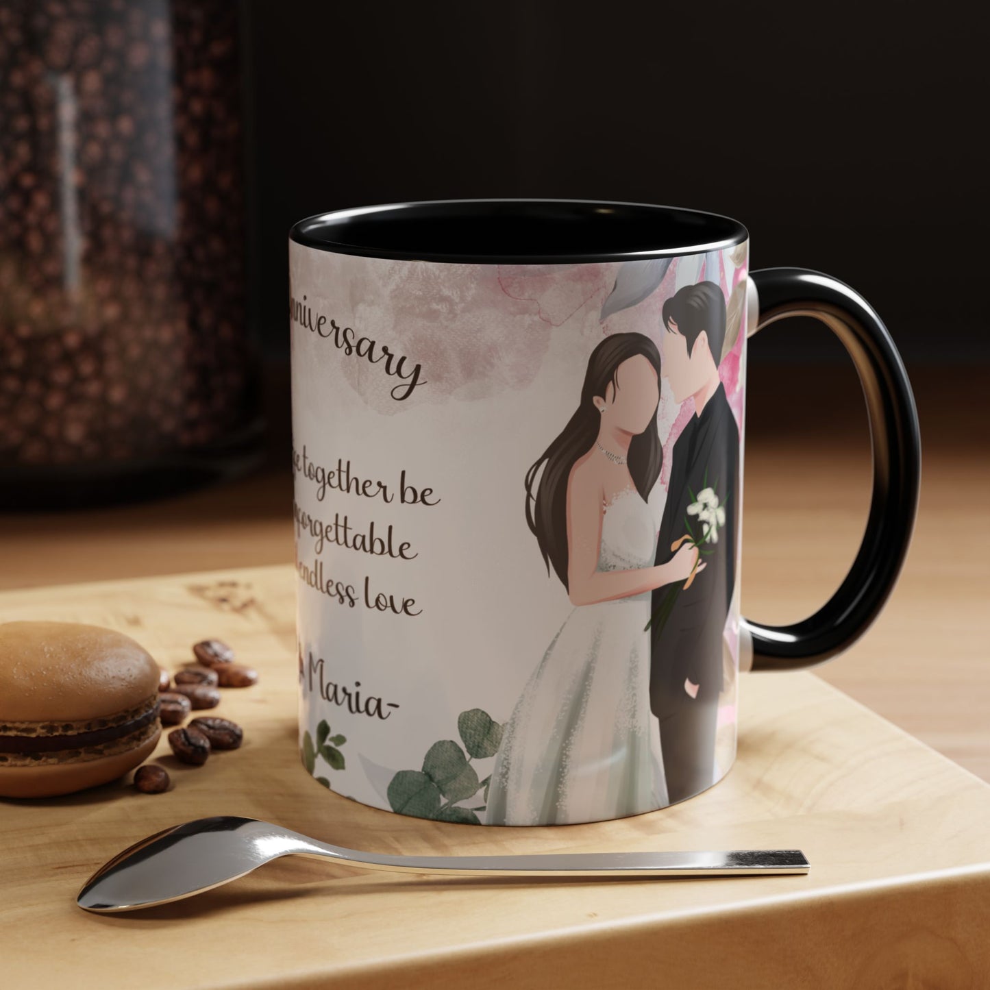 Happy Anniversary Mug (Customizable) Design 09 | 11oz Premium Mug by RSB HUB