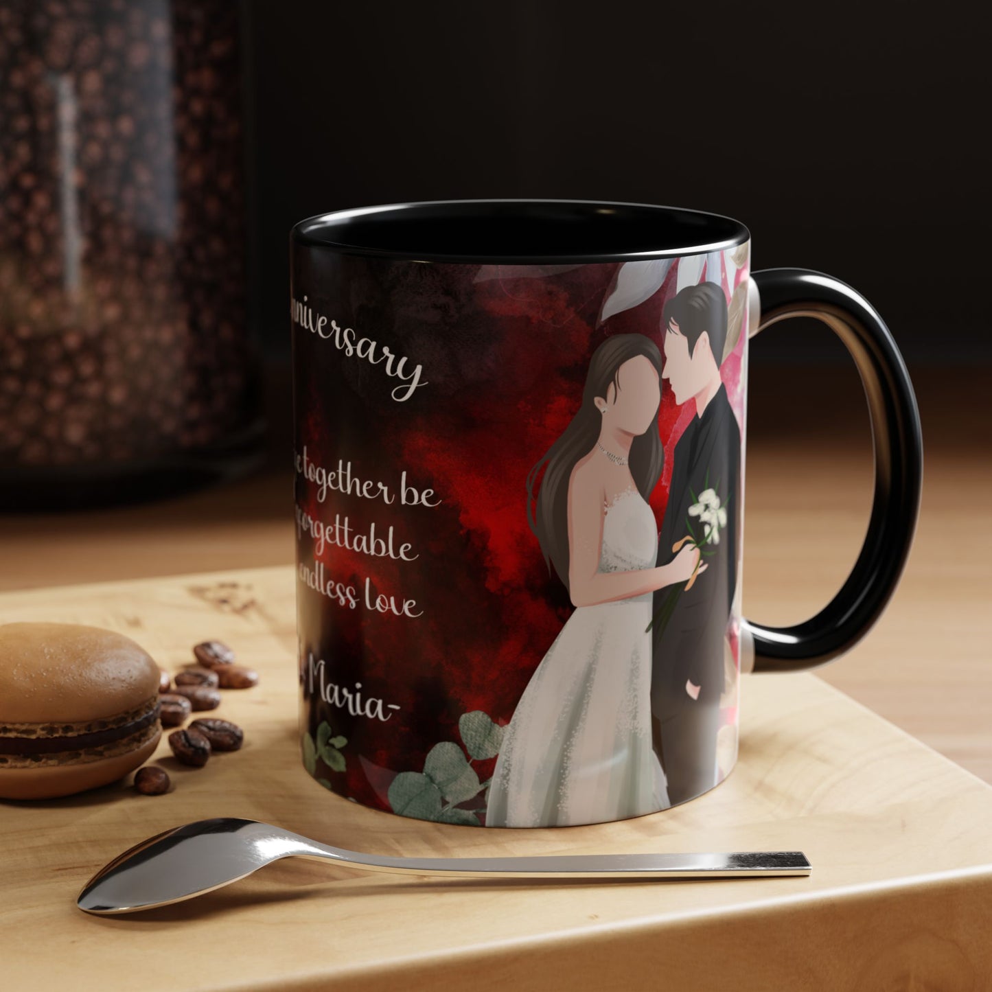 Happy Anniversary Mug (Customizable) Design 09 | 11oz Premium Mug by RSB HUB