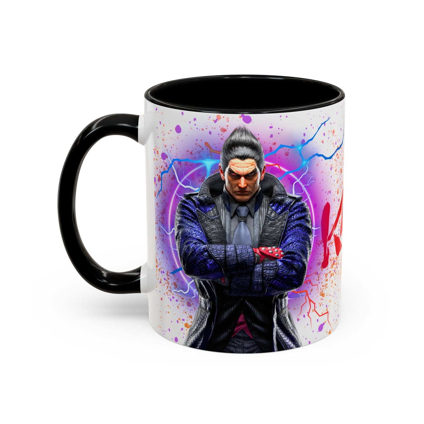 Tekken 8 Kazuya Mug – Dark Smoky & White Premium Mug Design | By RSB HUB