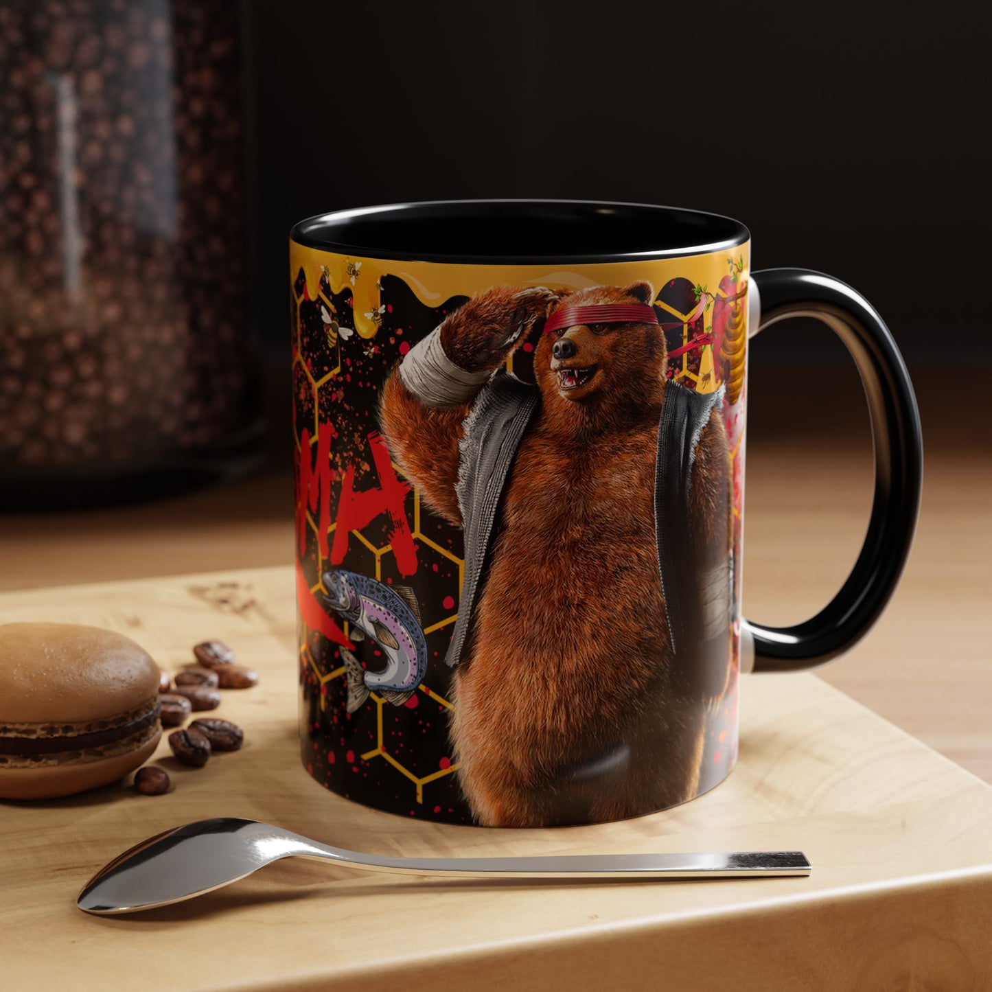 Tekken 8 Kuma Mug – Dark Smoky & White Premium Mug Design | By RSB HUB