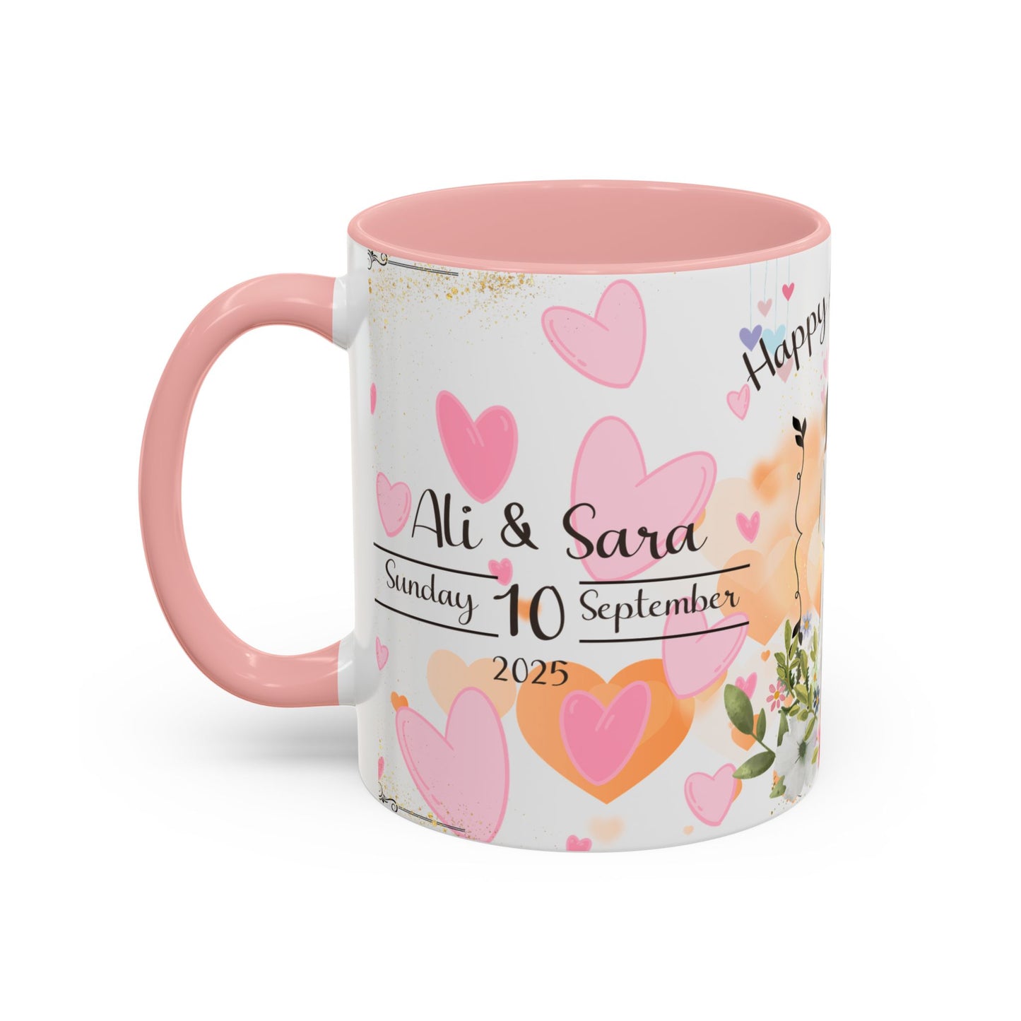 Happy Anniversary Mug (Customizable) Design 11 | 11oz Premium Mug by RSB HUB