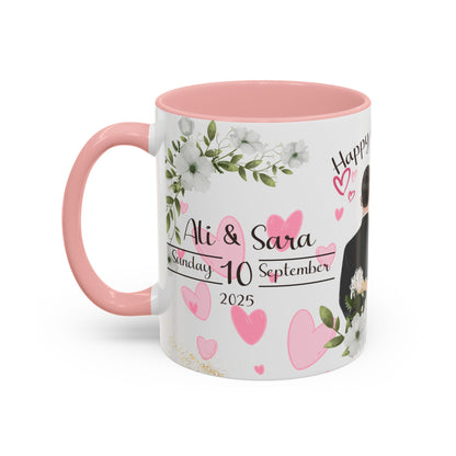 Happy Anniversary Mug (Customizable) Design 03 | 11oz Premium Mug by RSB HUB