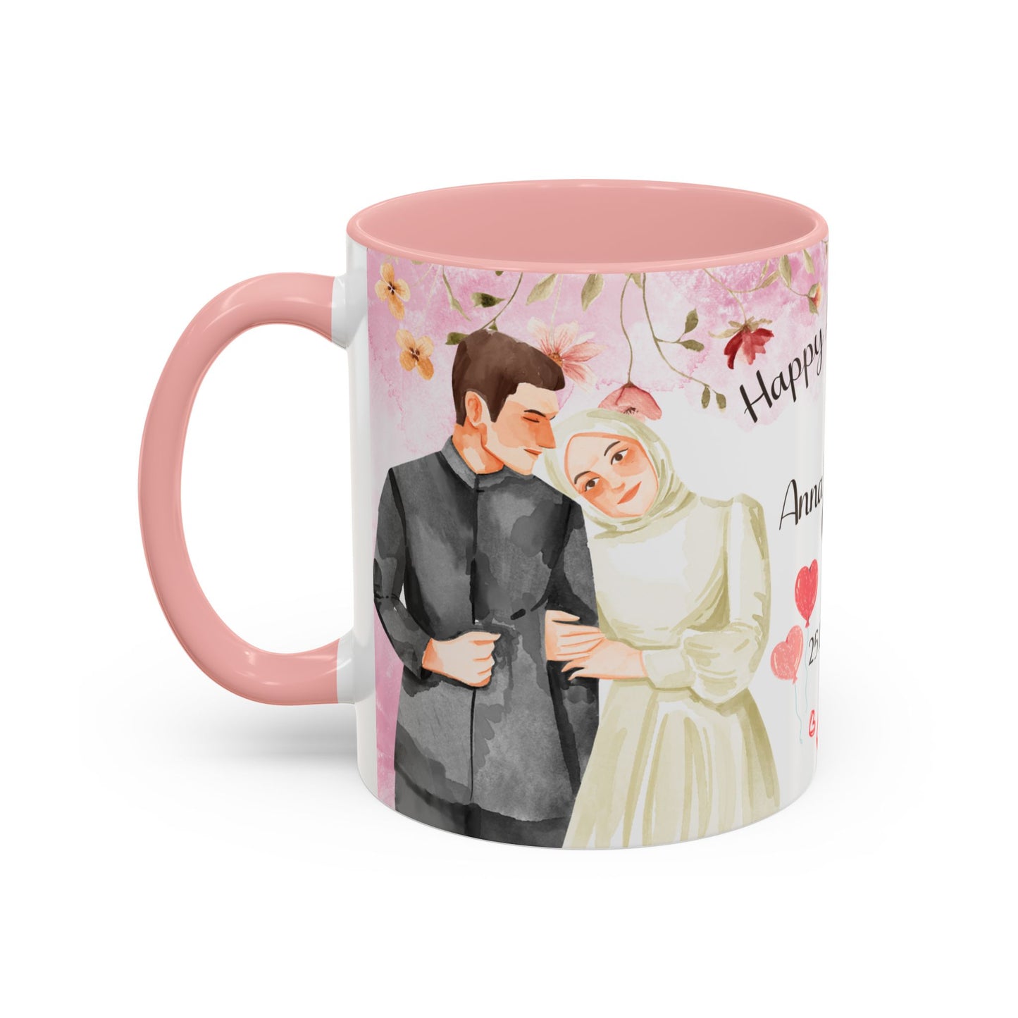 Happy Anniversary Mug (Customizable) Design 05 | 11oz Premium Mug by RSB HUB