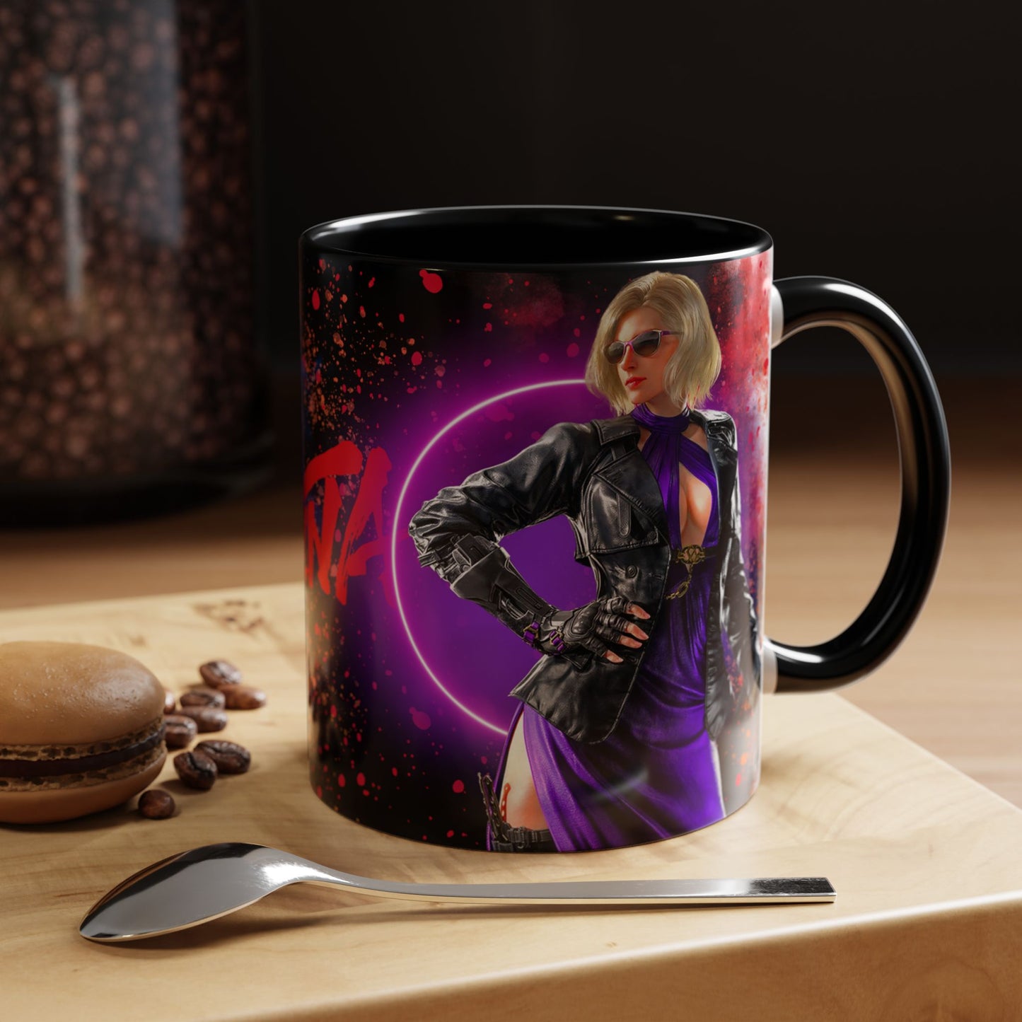 Tekken 8 Nina Mug – Dark Smoky & White Premium Mug Design | By RSB HUB