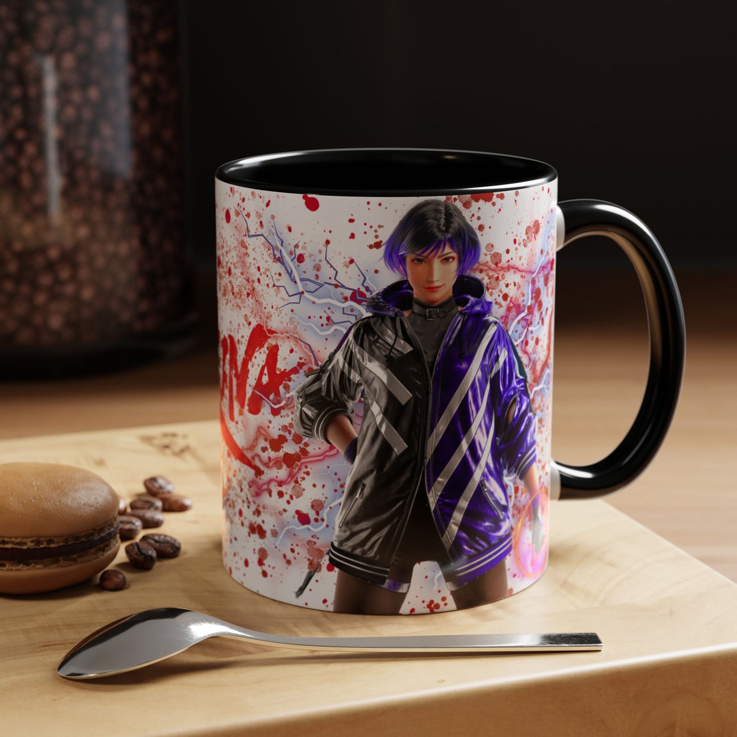 Tekken 8 Reina Mug – Dark Smoky & White Premium Mug Design | By RSB HUB