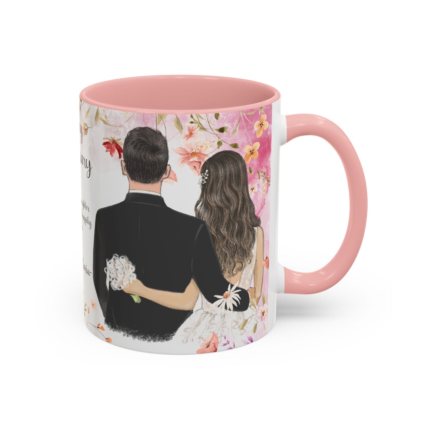 Happy Anniversary Mug (Customizable) Design 10 | 11oz Premium Mug by RSB HUB