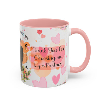Happy Anniversary Mug (Customizable) Design 11 | 11oz Premium Mug by RSB HUB