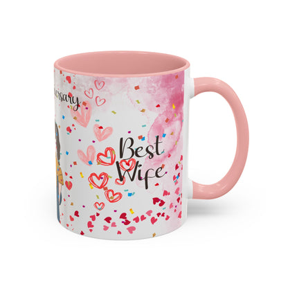 Happy Anniversary Mug (Customizable) Design 02 | 11oz Premium Mug by RSB HUB