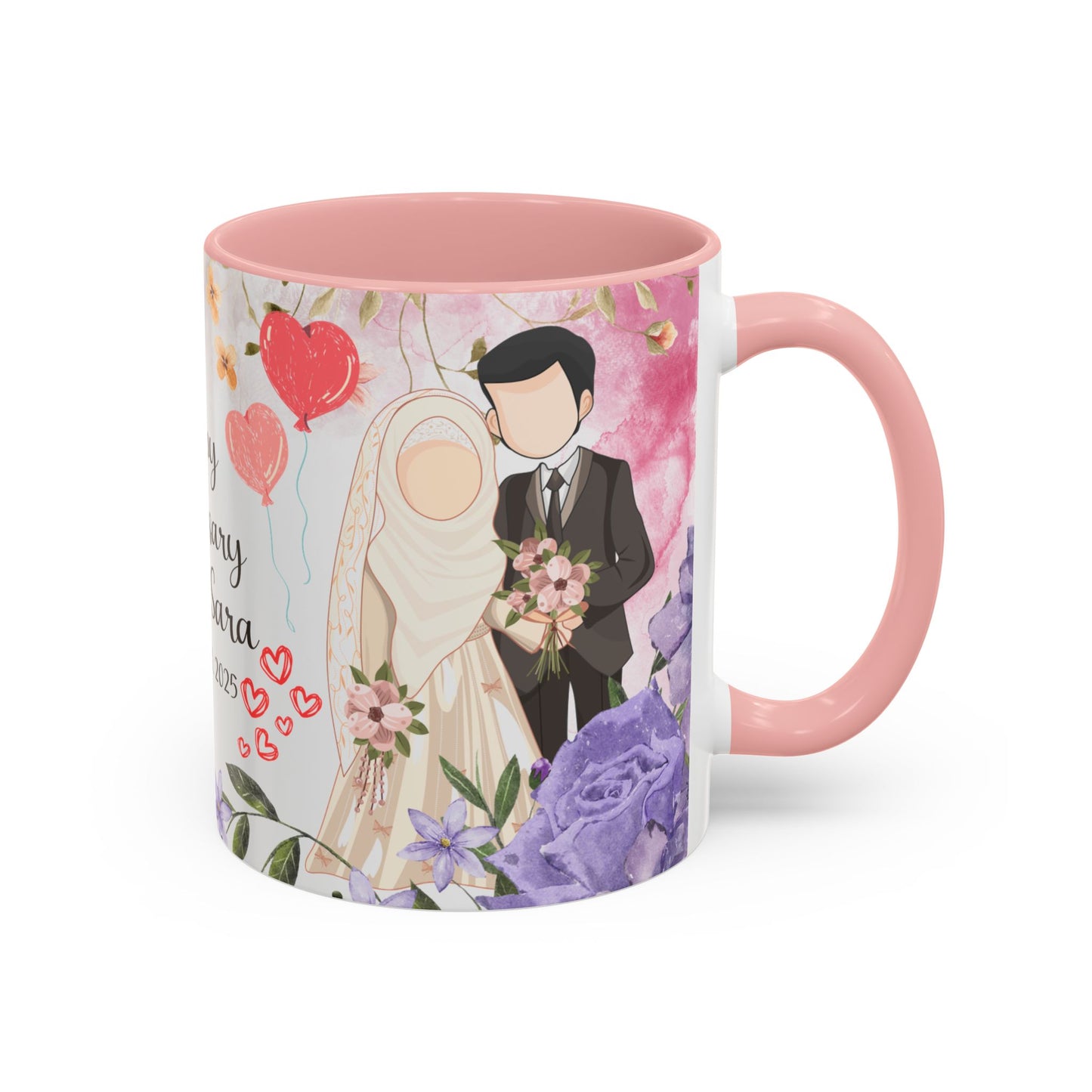 Happy Anniversary Mug (Customizable) Design 06 | 11oz Premium Mug by RSB HUB