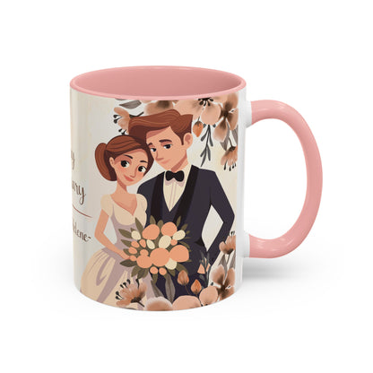 Happy Anniversary Mug (Customizable) Design 08 | 11oz Premium Mug by RSB HUB