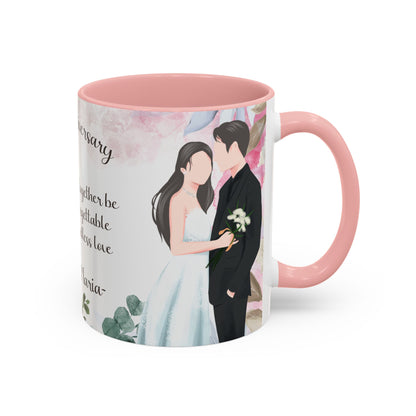 Happy Anniversary Mug (Customizable) Design 09 | 11oz Premium Mug by RSB HUB