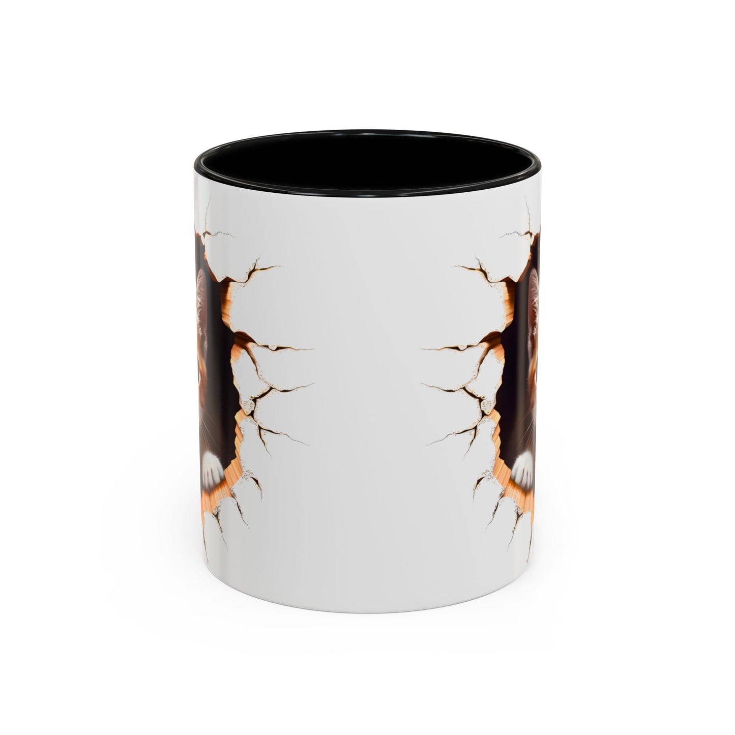 Cats Wall Broken Mug – 11oz Funny Cat Lovers Gift Design 01 | By RSB HUB